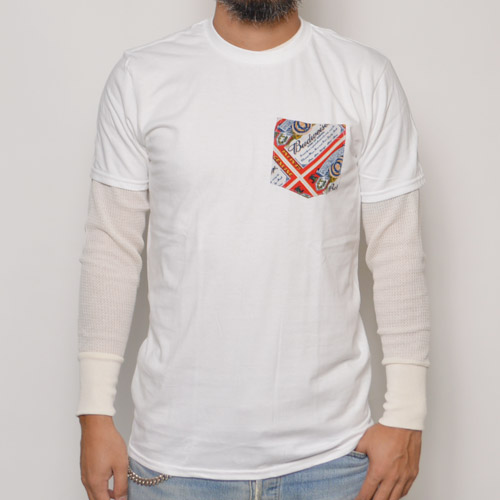 Budweiser��US/Vintage Fabric Pocket T-Shirts�ʥХɥ磻�����ߥ��� �ݥ��å�T����ġ˥�����C [a-0330]