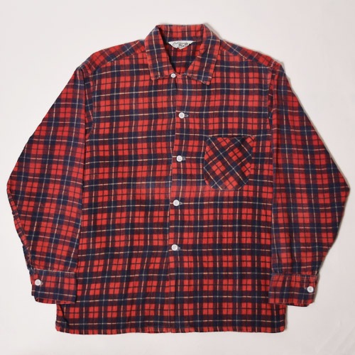 ��Vintage Printed Frannel Shirt�ʥ�����ơ����ץ��ȥե��ͥ륷��ġ˥�åɡߥͥ��ӡ�/������L [u-9394]