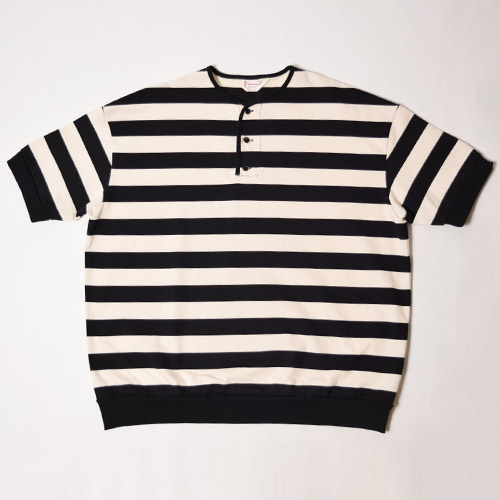 TowncraftUs/Over Sized Henly Border T-Shirtsʥ󥯥եȡߥ إ꡼ͥåܡTġ˥ʥߥ֥å [a-1124]