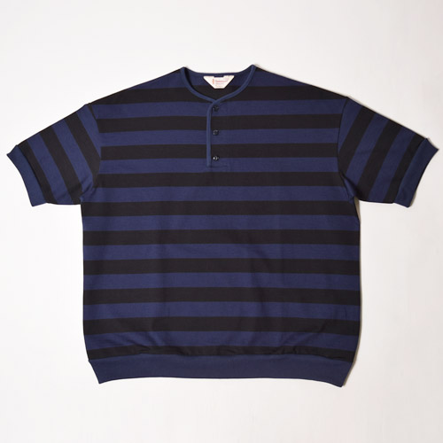 TowncraftUs/Over Sized Henly Border T-Shirtsʥ󥯥եȡߥ إ꡼ͥåܡTġ˥ͥӡߥ֥å [a-1126]