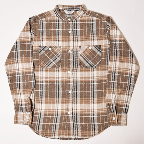 Five BrotherUS/Stand Collar Heavy Flannel Shirts(ե֥֥饶ߥ ɥ顼ͥ륷)֥饦ߥۥ磻 [a-1213]