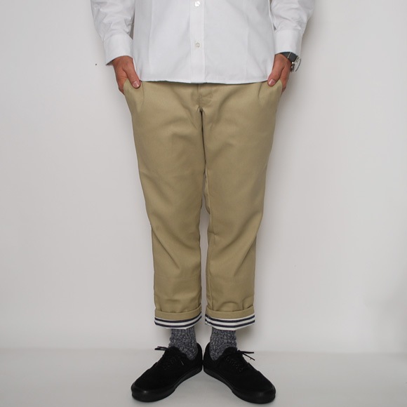 Dickies��US/Roll Up Border Pants�ʥǥ��å������ߥ��� �����륢�åץѥ�ġ˥١����� [n-7414]