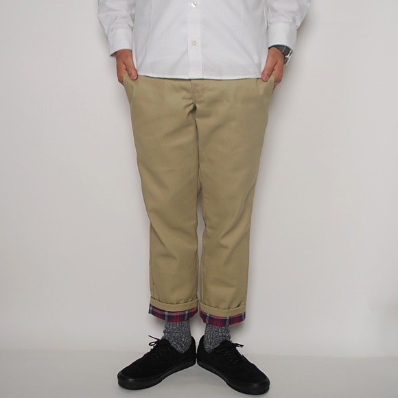 DickiesUS/Roll Up Check Pantsʥǥåߥ 륢åץѥġ˥١ [n-7416]