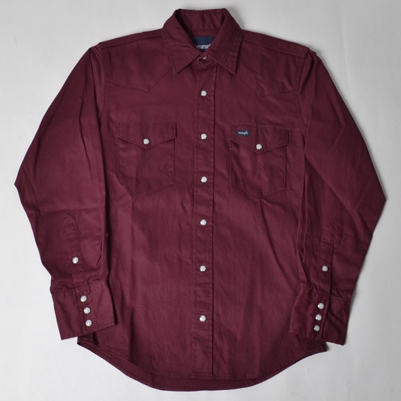 Wrangler/Skinny Fit Cotton Twill Western Shirt�ʥ�󥰥顼 ���������󥷥�ġ˥С�����ǥ��� [n-7927]