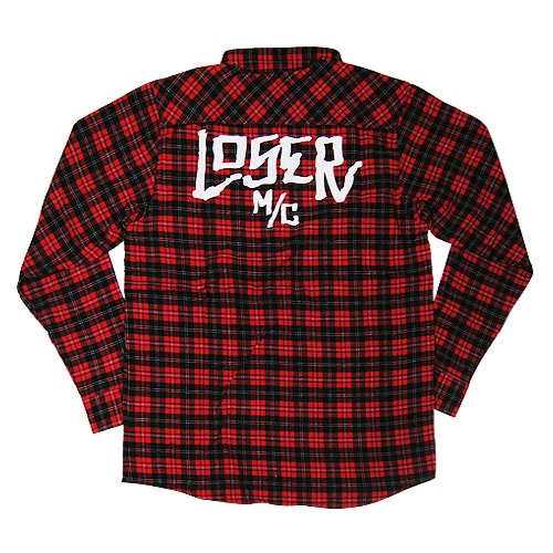 Loser Machine/Loser Flannel Shirt/Red [n-3461]