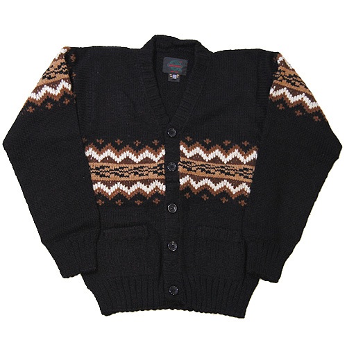 CAMPUS 60s ALPACA STITCH カーディガン ブラック 古着 60s USA製 Campus 「Alpaca Stitch」 モノトーン