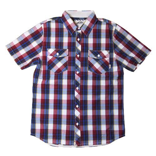 Vans/Farer S/S Shirt�ʥХ� �����å�����ġ˥�åɡߥ֥롼 [n-5538]