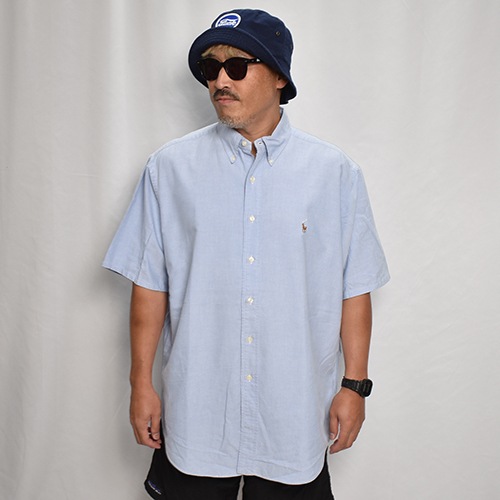 Polo Ralph Lauren/S/S B.D. Oxford Shirtʥե åեɥġ˥饤ȥ֥롼/L [z-9131]