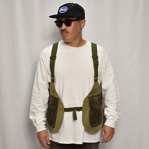 EU Military Liner Fake Fur Hunting Vest�ʥե������ե��� �ϥ�ƥ��󥰥٥��ȡ˥��꡼�� [z-9458]