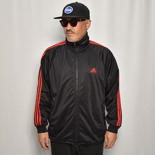 ��Adidas/Track Jacket�ʥ��ǥ����� �ȥ�å����㥱�åȡ˥֥�å��ߥ�å�/������M [y-0579]