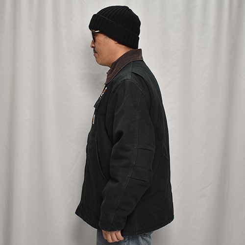 ��Carhartt/Duck Traditional Coat(�����ϡ��� �ȥ�ǥ�����ʥ륳����)�֥�å�/������L [y-0871]