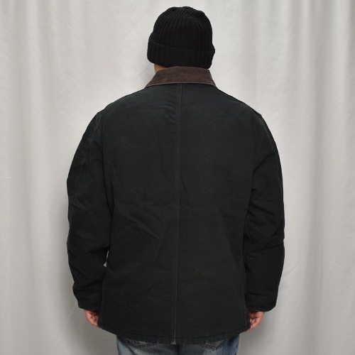 ��Carhartt/Duck Traditional Coat(�����ϡ��� �ȥ�ǥ�����ʥ륳����)�֥�å�/������L [y-0871]