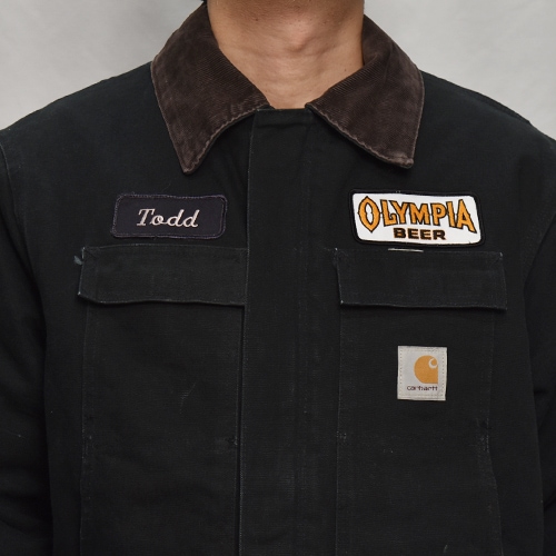 ��Carhartt/Duck Traditional Coat(�����ϡ��� �ȥ�ǥ�����ʥ륳����)�֥�å�/������L [y-0871]
