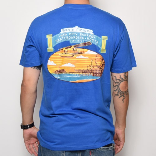 Rip City Skates/Printed S/S T-Shirts/Santa Monica Beach�ʥ�åץ��ƥ��������� T����ġ˥֥롼 [a-1824]