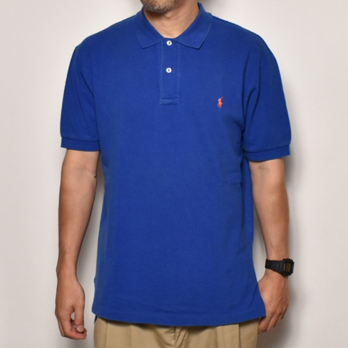 ��Polo Ralph Lauren/Polo Shirt�ʥ��ե������ �ݥ�����ġ˥֥롼/������M [z-3829]