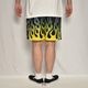 Flames Printed Easy Short Pants�ʥե졼�ॹ�����������硼�ȥѥ�ġ˥֥�å��ߥ�������/�֥롼 [a-8001]