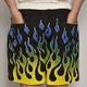 Flames Printed Easy Short Pants�ʥե졼�ॹ�����������硼�ȥѥ�ġ˥֥�å��ߥ�������/�֥롼 [a-8001]
