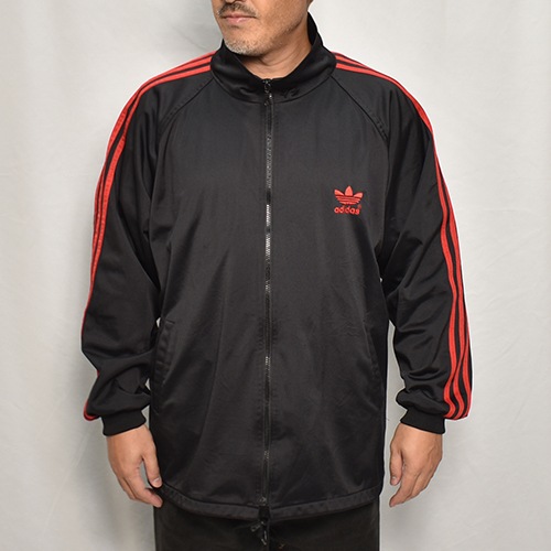 ��Adidas/Track Jacket�ʥ��ǥ����� �ȥ�å����㥱�åȡ˥֥�å��ߥ�å�/������M [y-0580]