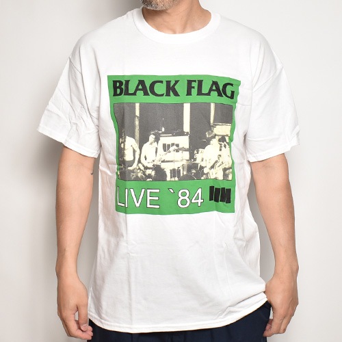 Black Flag/Live '84 S/S T-Shirt�ʥ֥�å��ե�å� ���ե������T����ġ˥ۥ磻�� [a-4899]