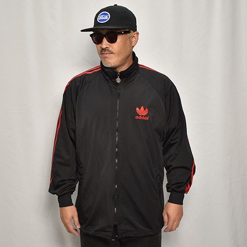 ��Adidas/Track Jacket�ʥ��ǥ����� �ȥ�å����㥱�åȡ˥֥�å��ߥ�å�/������L [y-0581]