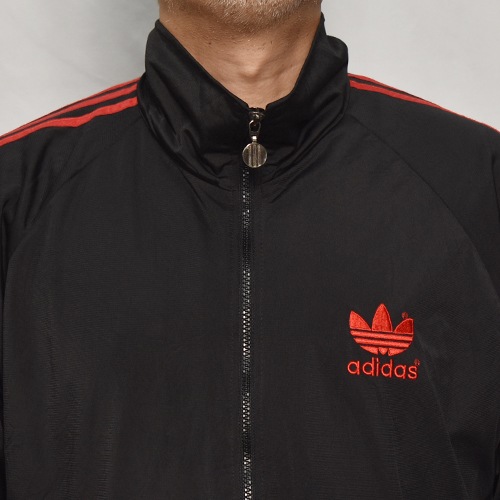 ��Adidas/Track Jacket�ʥ��ǥ����� �ȥ�å����㥱�åȡ˥֥�å��ߥ�å�/������L [y-0581]