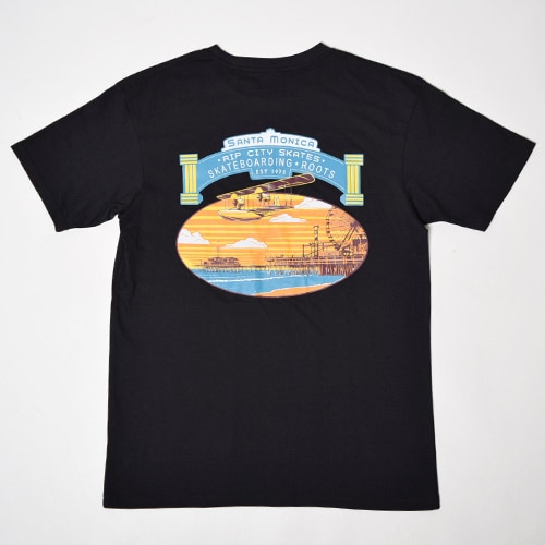 Rip City Skates/Printed S/S T-Shirts/Santa Monica Beach�ʥ�åץ��ƥ��������� T����ġ˥֥�å� [a-1826]