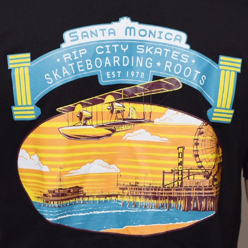 Rip City Skates/Printed S/S T-Shirts/Santa Monica Beach�ʥ�åץ��ƥ��������� T����ġ˥֥�å� [a-1826]