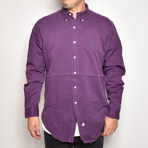 ��Polo Ralph Lauren/L/S Cotton Solid Shirt�ʥ��ե������ ���åȥ󥷥�ġ˥ѡ��ץ�/������M [z-5698]