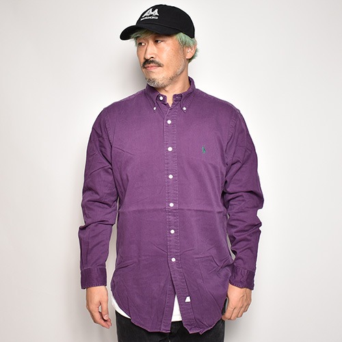 ��Polo Ralph Lauren/L/S Cotton Solid Shirt�ʥ��ե������ ���åȥ󥷥�ġ˥ѡ��ץ�/������M [z-5698]