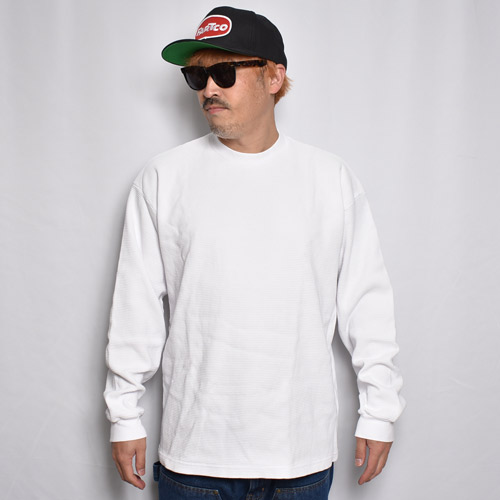 Los Angeles Apparel/Waffle L/S T-Shirtʥ󥼥륹ѥ åեTġ˥ۥ磻 [a-6913]