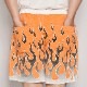 Flames Printed Easy Short Pants�ʥե졼�ॹ�����������硼�ȥѥ�ġ˥���󥸡ߥ֥�å�/�ۥ磻�� [a-7524]