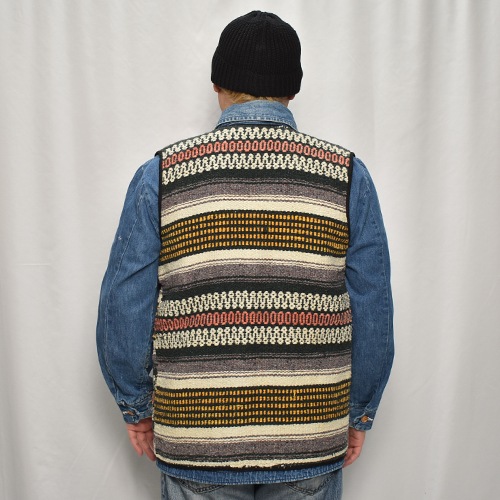 ��60's-70's Vintage Mexican Rag Vest��60's-70's������ơ��� �ᥭ������饰�٥��ȡ˥�åɡߥ���� [y-0922]