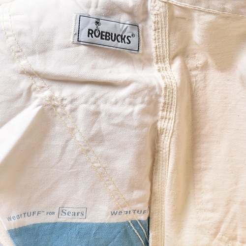 ��Roebucks-Sears/White Drill Painter Pants�ʥ����Хå���-�������� �ڥ��󥿡��ѥ�ġ˥ۥ磻��/������W38 [y-1180]