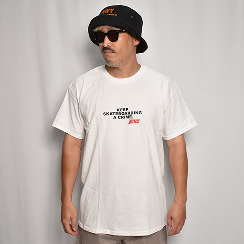 Juice Magazine/Keep Skateboading A Crime S/S T-Shirtʥ塼ޥ Tġ˥ۥ磻 [a-7133]