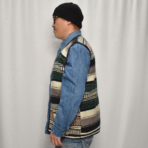 ��60's-70's Vintage Mexican Rag Vest��60's-70's������ơ��� �ᥭ������饰�٥��ȡ˥��꡼��ߥԥ� [y-0923]