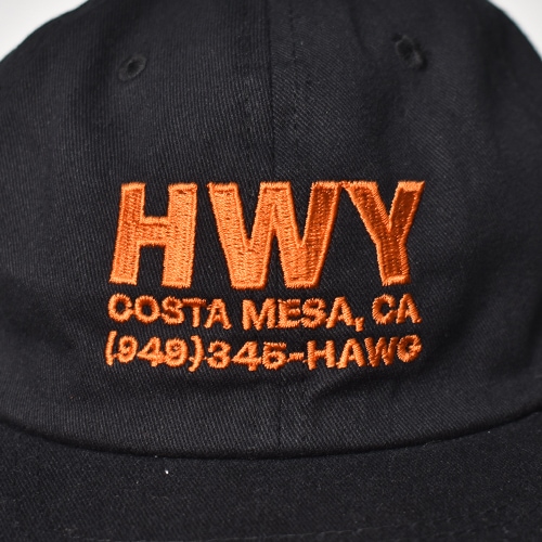 HWY��US/Hawg Cotton Twill 6panel Cap�ʥ��������֥�塼�磻�ߥ��� ����åס˥֥�å��ߥ���� [a-8367]