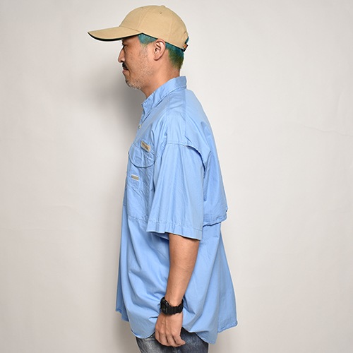 Columbia Sportswear/S/S PFG Fishing Shirtʥӥ եå󥰥ġ˥֥롼/L [z-5557]