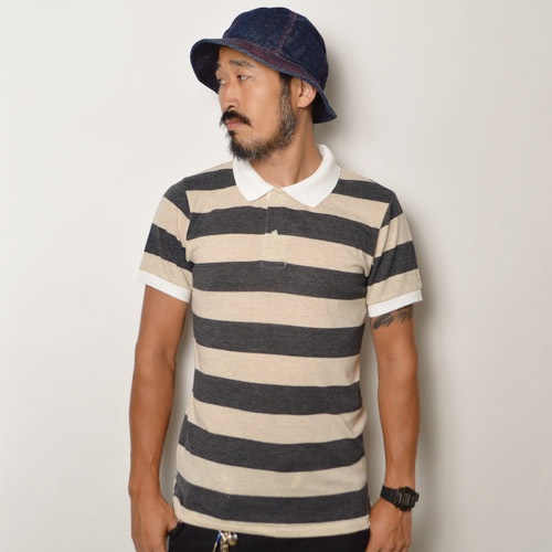 Alternative Apparel/S/S Border Polo Shirtʥ륿ͥƥ֥ѥ ܡݥġ˥֥åߥ١ [n-9273]
