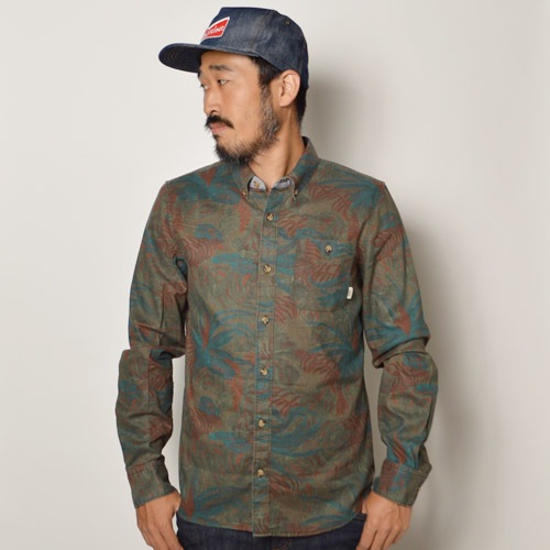 Vans/Calneva B.D. L/S Shirt�ʥХ� �ܥ�������󥷥�ġ˥��꡼�֡ߥ���󥸡ߥ��꡼�� [n-9354]