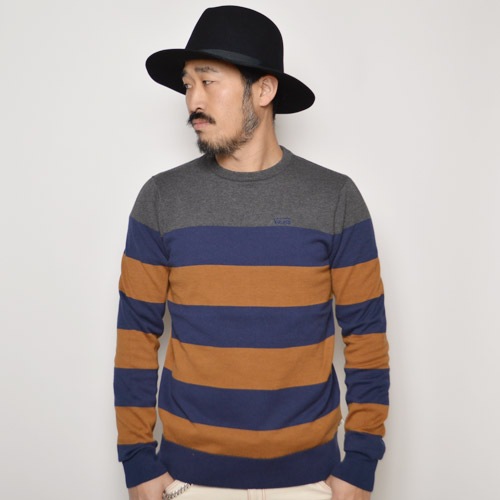 Vans/Slymar Border Crew Neck Knit（バンズ ボーダークルー