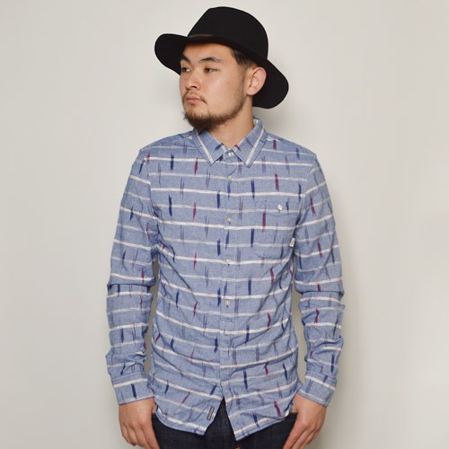 Vans/Travers Ikat Stripe Oxford ShirtsʥХ åȥȥ饤ץåġ˥֥롼 [n-9884]