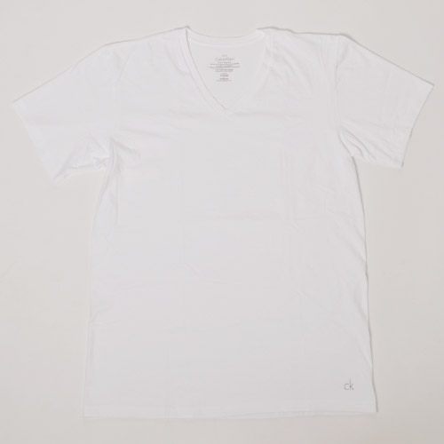 Calvin Klein/V-Neck T-Shirt�ʥ���Х󥯥饤�� V�ͥå�T����ġ˥ۥ磻�� [a-0160]