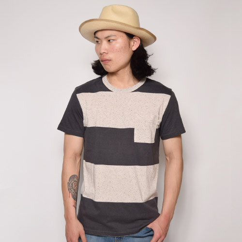 Vans/Beecher Pocket Border T-shirtʥХ ܡTġ˥㥳ߥʥ [a-0877]