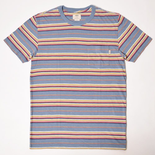 Vans/Breman Border T-Shirt�ʥХ� �ޥ���ܡ�����T����ġ˥֥롼�ޥ�� [a-1092]