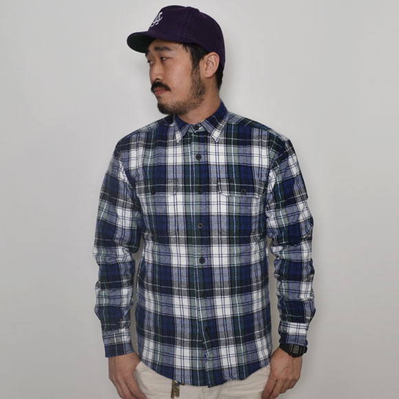 Big Bill/Brawny Flannel Shirt�ʥӥå��ӥ� �ե��ͥ륷��ġ˥ۥ磻�ȡߥ֥롼�ߥ��꡼�� [n-3322]