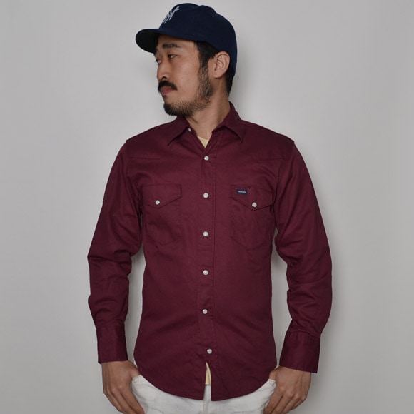 Wrangler/Skinny Fit Cotton Twill Western Shirt�ʥ�󥰥顼 ���������󥷥�ġ˥С�����ǥ��� [n-7927]