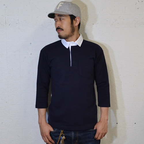 Columbia Knit×US/3/4 Sleeve Rugby Shirt(コロンビアニット