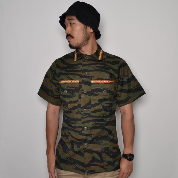 US ARMY×US/S/S Tyrolean Tiger Camo Utility Shirt（USアーミー