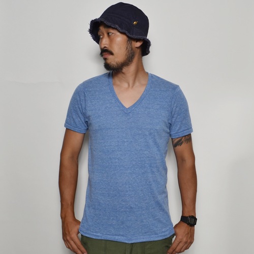 Alternative Apparel/Heathered V-Neck T-Shirt�ʥ��륿�ͥ��ƥ��֥��ѥ�� V�ͥå�T����ġ˥إ����饤�ȥ֥롼 [n-8375]