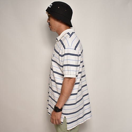 Polo Ralph Lauren/S/S Border Polo Shirtʥե ݥġ˥ۥ磻ȡߥ֥롼/XL [z-6480]